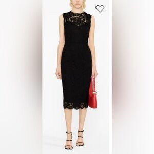 Chic Black Lace Pencil Skirt